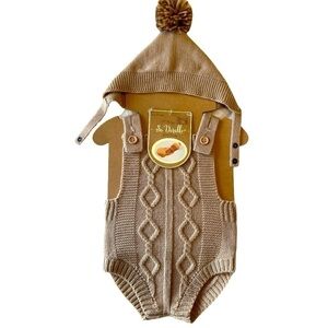 So Dorable - Photo Op Set - NWT 0-12 Months Onesie, Tan